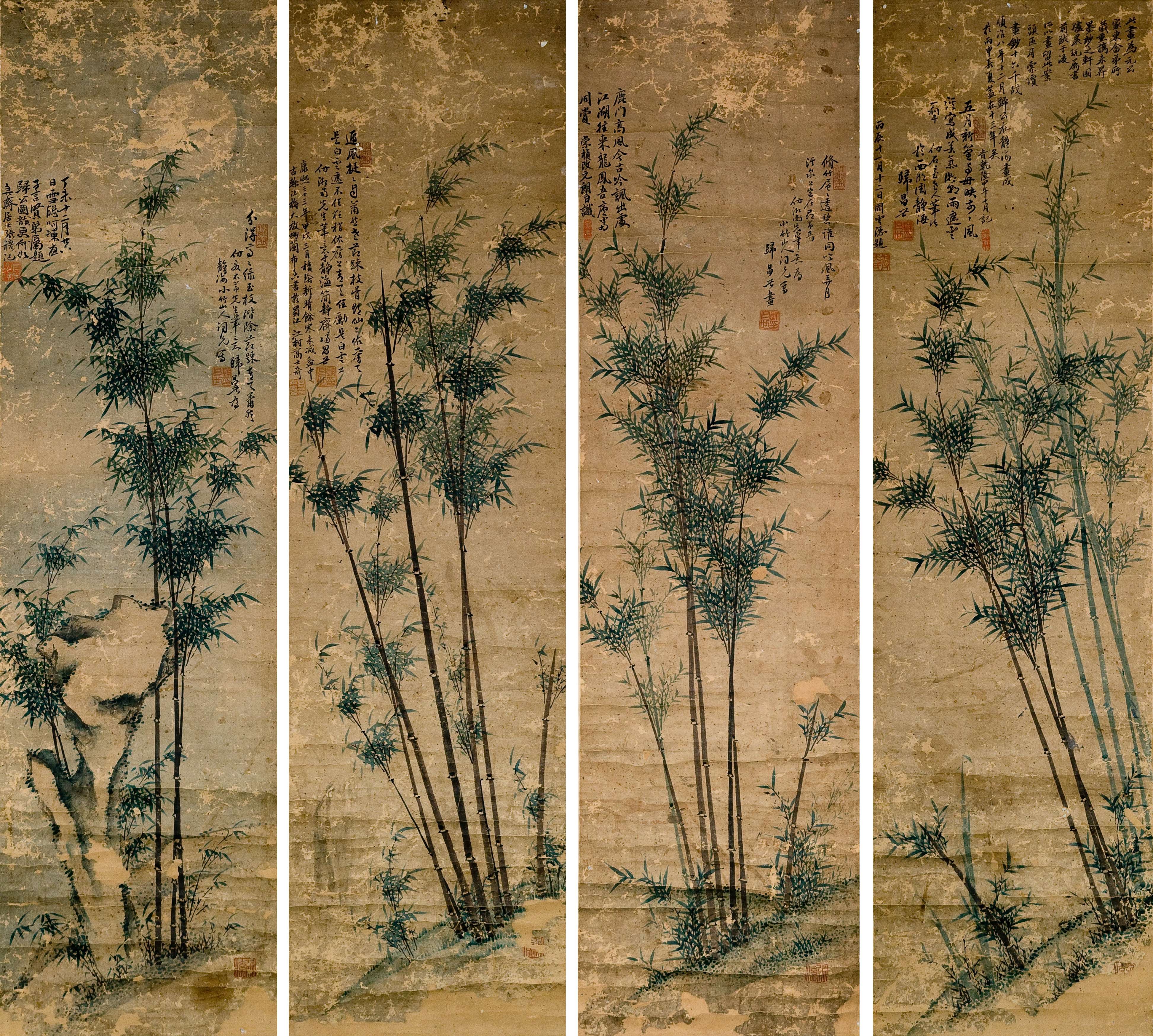 归昌世 绿竹 纸本118.5X32cmX4 副本.jpg