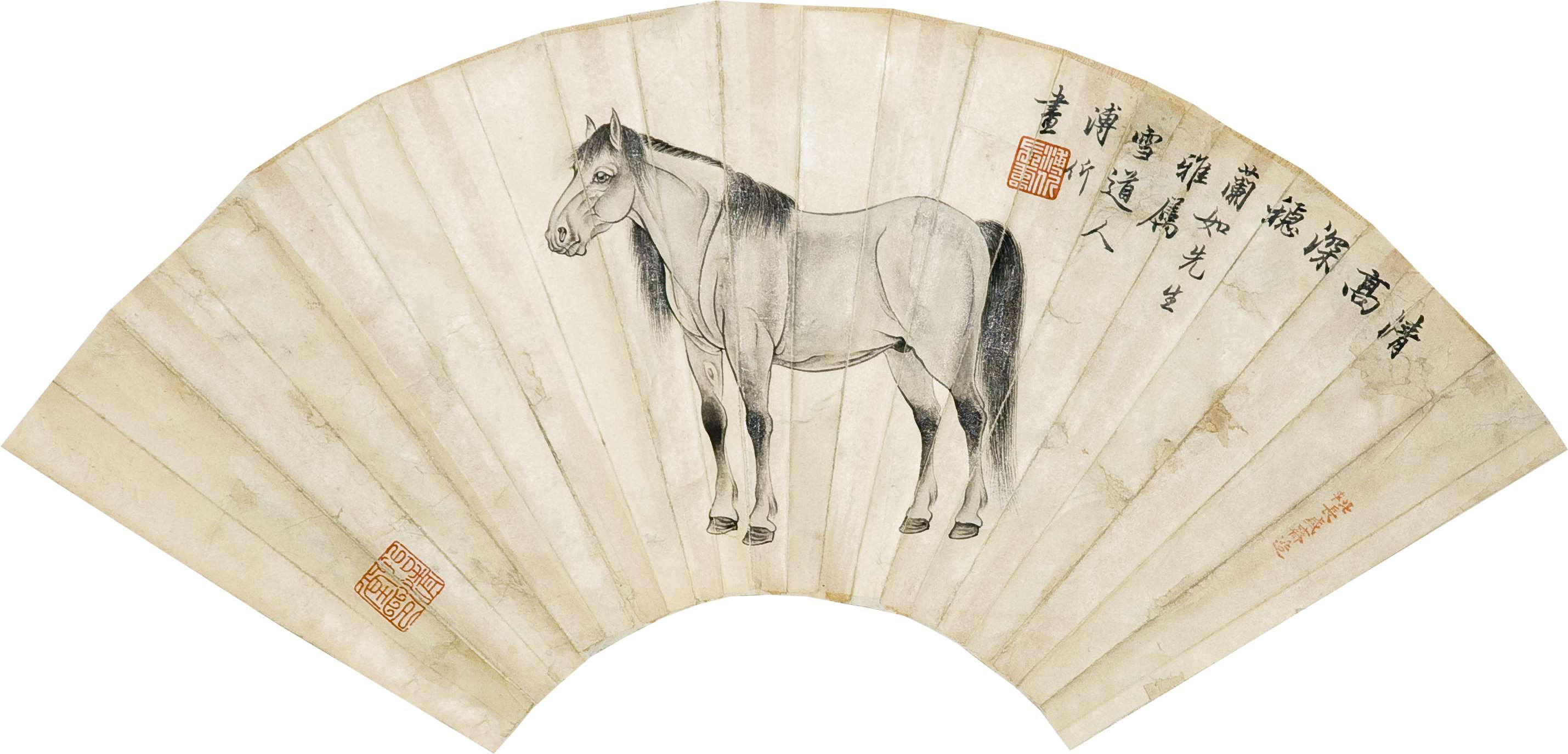 溥伒扇面 马53X19.5cm 副本.jpg