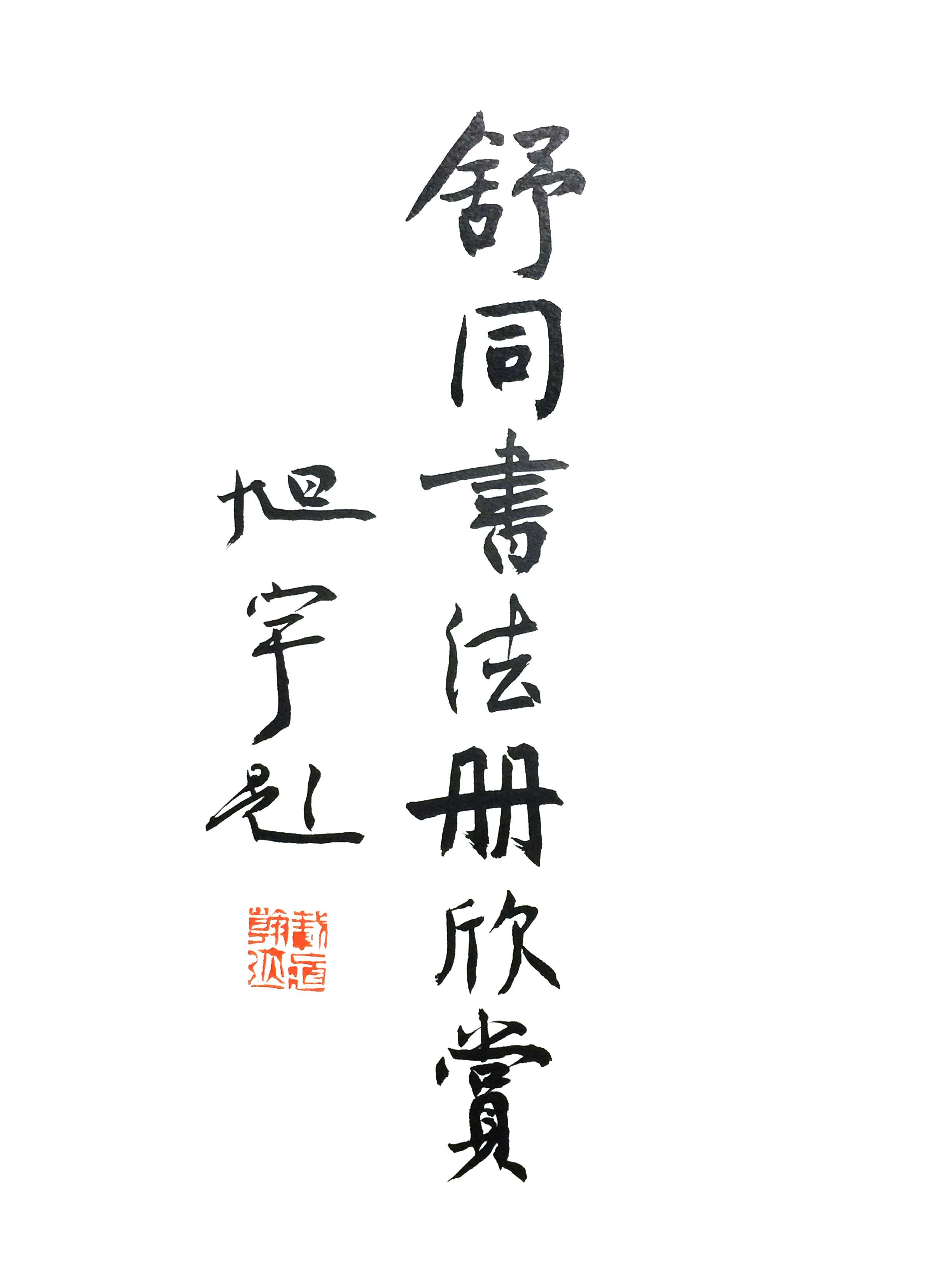 旭宇题《舒同书法册欣赏》.JPG